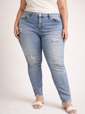 KUT Skinny Jeans Distressed Accents Size 20W